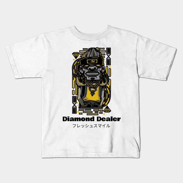 Diamond Dealer Dude Kids T-Shirt by BradleyHeal